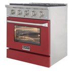Kucht - 30 po Série KDF Cuisinière Pro Style au gaz propane - Acier inoxydable/Rouge-Garantie limitée du fabricant de 2 ans