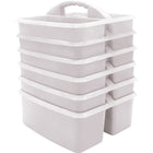 Teacher Created Resources - Stockage en plastique blanc Caddy, Pack de 6-Ces caddies sont fabriqués à partir de plastique durable et comprennent des compartiments divisés pour une organisation facile.