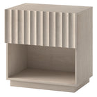 Hudson&Canal - Table de chevet rectangulaire cannelée Jason - 24 po l - Blanc aulne-Capacité de charge maximale : 22,7 kg (50 lb), chaque tiroir peut contenir 4,5 kg (10 lb)
