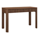 Hudson&Canal - Bureau rectangulaire cannelé Mendoza - 48 po l - Noyer satiné-Un design contemporain moderne pour votre bureau à domicile, votre coin cuisine, votre salon et plus encore