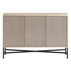 Hudson&Canal - Buffet Brighton 48" L - Aulne Blanc-Comprend trois portes avec deux armoires de rangement et des étagères réglables