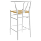 Modway - Amish Tabouret de bar - Blanc-Épingles de pied non marquées