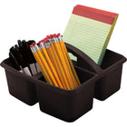 Teacher Created Resources - Caddy de rangement en plastique, noir, paquet de 6-Chaque panier mesure 9 po de longueur x 9-1/4 po de largeur x 5-1/4 po de hauteur.