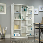Sauder - 422427 La Collection HomePlus Meuble de Rangement - Finition Soft White-Portes à panneau encadré.