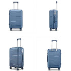 TRAVLR - Bagage De Cabine Rigide 20 po - Bleu corail-Poignée de chariot télescopique avec hauteurs de verrouillage à plusieurs niveaux