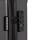 Swiss Gear - Valise cabine spinner - Gris foncé-Cadenas à combinaison approuvé par la TSA pour une sécurité accrue