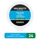 Van Houtte - Capsules K-Cup de café procédé à l'eau suisse  torréfaction légère - déca - paquet de 24-Compatibilité : contient des capsules K-Cup authentiques, conçues pour une qualité garantie et une compatibilité avec toutes les cafetières k-cup de Keurig.