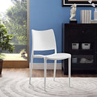 Modway - Hipster Restauration Fauteuil d’appoint - Blanc-Plastique polypropylène robuste