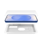 Belkin - Protecteur d’écran pour Samsung S25 - Verre recyclé-Compatible avec les coques + protection d’écran 360° de bord à bord: La couverture plate de tout l’écran s’obtient facilement, car les bords incurvés rendent ce protecteur d’écran compatible avec la plupart des coques Galaxy et lui permettent de protéger la totalité de l’écran, même en cas de chute sur ses bords
