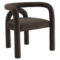 Modway - Astrid Performance Velvet Chaise à manger - Cacao-Fauteuil à manger esthétique