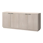 Hudson&Canal - Buffet Mansfield 68" L - Aulne Blanc-Le dessus a une capacité de poids de 75 lb, la zone de rangement intérieure peut contenir 20 lb sur chaque étagère