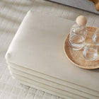 Modway - Mezzo Rembourré Performance Velvet Établi de rangement - Amande-Charnière à maintien ouvert