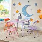 Homy - Ensemble de Table et Chaises pour Enfants Casa - 5 Pièces-Construction Durable et Solide - Fabriqué avec un cadre en acier robuste et des pieds antidérapants, garantissant stabilité et durabilité pour une utilisation quotidienne.