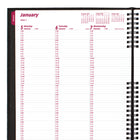 Brownline - 2026 Agenda CoilPro hebdomadaire/mensuel Couverture rigide avec Reliure spirale double - 11 po x 8-1/2 po - Noir - Anglais-Coins détachables