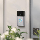 Ring - Sonnette à piles - Nickel satiné-Connectez-vous à ceux qui sont là - Voyez et répondez à l'activité avec Live View et Two-Way Talk