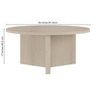 Hudson&Canal - Table basse ronde Anders de 91 cm de largeur, , blanc aulne-10