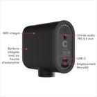 Mevo Start Caméra Live Streaming Sans Fil - 1080p Full HD avec Micro Intégré - Noir-Conçu pour les longs streams : Live stream et enregistrement de 6h via la batterie intégrée de Mevo Start ou via une source de courant pour des conférences, événements, sports, gaming et plus