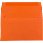 JAM Paper - Enveloppes d'invitation colorées A7 - 5 1/4 x 7 1/4 - orange recyclé - Paquet de 100-Ces enveloppes sont parfaites pour envoyer des invitations, des cartes de voeux, des RSVP, des cartes de remerciement, des cadeaux d'anniversaire, des remises de diplômes, des vacances et plus encore