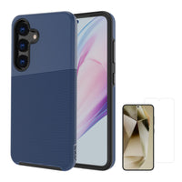 AXS - PROTech Plus etui mince anti-choc avec protecteur d'écran ARMORGlass pour Samsung Galaxy S25+ - Bleu Astral-PROTech Plus - Résistant aux chutes jusqu’a 10 pieds