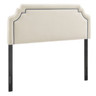 Modway - Magnolia Taille Velvet Performance Résistant aux Taches Tête de lit King Size - Albâtre-Rembourrage en cuir végane