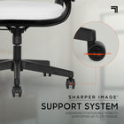 Sharper Image - Fauteuil de bureau ergonomique C2 Axis - Blanc/Noir-Supporte jusqu’à 275 lb
