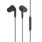 Basic Tech Écouteurs intra-auriculaires avec fil avec contrôle du volume et microphone intégré - Charbon-Universel