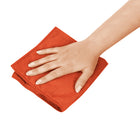 Globe Commercial - Chiffon microfibre 3130O - 40,6 x 40,6 cm - Orange - Paquet de 10-Doux, non abrasif et ne raye pas