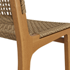 Modway - Rowe Terrasse extérieure Bois de teck Chaises de comptoir Ensemble de 2 - Naturel-9