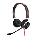 Jabra - Evolve 40 Casque Filaire Stereo Professionnel - 3,5 mm, Connexion USB Type-A - Compatible avec Microsoft Teams-Annulation passive du bruit