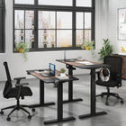 LjubLjana - Bureau assis-debout à hauteur réglable électrique de 53 po - Bois/Noir-La nouvelle conception supérieure divisée horizontalement assure une configuration robuste avec la commodité de l'expédition de l'ensemble du bureau dans une seule boîte