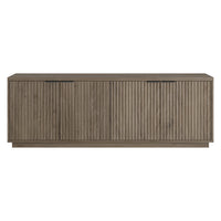 Hudson&Canal - Meuble TV Mansfield pour téléviseurs jusqu'à 78" - Chêne gris vieilli-Une conception de transition accueille des téléviseurs jusqu'à 78 pouces pour votre espace de divertissement