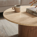 Modway - Kioni Manche Travertin Table basse - Noyer-Tampons feutrés non marquants