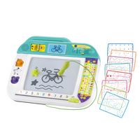 VTech - Mon ardoise interactive Apprenti-écriture - Français - Paquet de 3-Rempli de trucs à écrire, ce tableau facile à effacer montre aux enfants comment dessiner des lettres, des chiffres et des objets, étape par étape