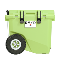RovR - RollR 45 Glacière rigide à roulettes pintes avec poignée télescopique - Matcha-Les pneus gonflables tout-terrain RollR 9'' glissent sans effort sur le sable, la terre et l’herbe durs