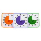 Time Timer - Minuterie originale de 8 po – Ensemble de salle de classe Learning Center, couleurs secondaires, ensemble de 3-Lot de 3 minuteurs visuels de 60 minutes – Parfaitement dimensionnés pour les tables, les tableaux blancs ou les petits groupes. Idéal pour les groupes ou salles de petite à moyenne taille.