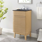 Modway - Render 18" Vanette de salle de bain - Noir de chêne-Porte à fermeture douce