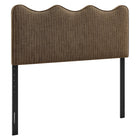 Modway - Athena Rayé Tissu tapis Tête de lit Queen size, Bande de Terre-Rembourrage en tissu semblable au lin