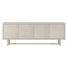 Hudson&Canal - Meuble TV Cutler pour téléviseurs jusqu'à 75" - Blanc aulne-Un design moderne pouvant accueillir des téléviseurs jusqu'à 75 pouces pour votre espace de divertissement