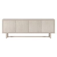 Hudson&Canal - Meuble TV Cutler pour téléviseurs jusqu'à 75" - Blanc aulne-Un design moderne pouvant accueillir des téléviseurs jusqu'à 75 pouces pour votre espace de divertissement