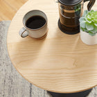 Modway - Lippa Rond de 20 po Bois Table d’appoint - Black Natural-Tampon feutre non marquant