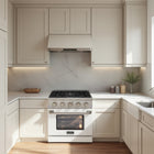 Kucht - 30 po Série KDF Cuisinière Pro Style au gaz naturel - Acier inoxydable/Blanc-Allumage électronique avec rallumage automatique pour une sécurité accrue et un contrôle fiable de la flamme, réduisant les risques de fuite de gaz
