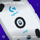 Logitech - Souris de jeu sans fil Lightspeed  G305, blanche-Technologie sans fil LIGHTSPEED: la technologie sans fil ultra-rapide LIGHTSPEED offre une expérience de jeu sans décalage, avec une réactivité et une fiabilité incroyables, grâce à un taux de rapport de 1 kHz