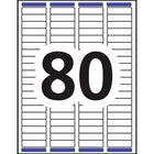 Avery - Étiquettes rectangulaires blaches avec Easy Peel, 1/2 po x 1-3/4 po, Paquet de 2000 (5267)-Garantie sans bourrage ni maculage!