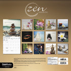 DateWorks - Calendrier Mural 16 Mois Zen 2025 - 12 po x 12 po - Bilingue-Comprend des pages mensuelles de janvier à décembre 2025, ainsi que les 4 derniers mois de 2024.