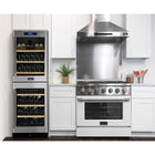 Kucht - 36 po Série KNG Cuisinière Pro Style au gaz propane - Acier inoxydable/Blanc-Comparable aux cuisines professionnelles, cette cuisinière est équipée d’un four à convection de 22 000 BTU et d’un gril de 10 000 BTU