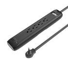 BlueDiamond - Parasurtenseur à 4 prises avec USB-C/USB-A - Cordon de 6' - Noir-4 Prises CA : 4 prises CA fournissant une puissance maximale de 1800W