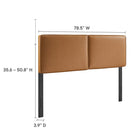 Modway - Lindee Cuir végane Tête de lit King, Tan-7