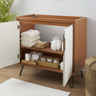 Modway - Energize 36" Armoire de toilette de salle de bain (lavabo non inclus) - Blanc cerise-Portes doubles à fermeture douce