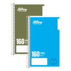 Hilroy - Cahier de notes 1 sujet, 9-1/2 po x 6 po, variés, 160 pages-Couverture avant et arrière avec contenu recyclé post-consommation de 100 % 