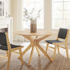 Modway - Crossroads Rond 47 po Bois Table à manger, Chêne-Placage de frêne
